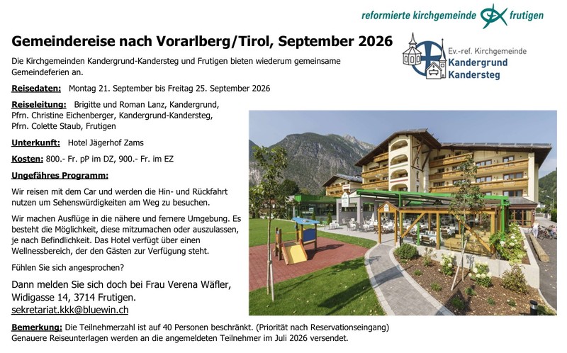 Gemeindereise 2026